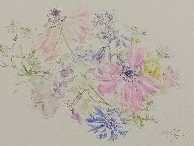 鳥井啓子と生徒作品展ー野の花 庭の花を描くー