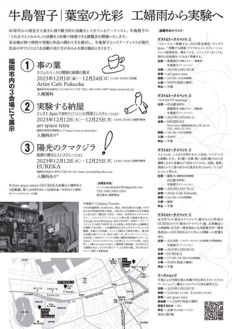 牛島 智子「葉室の光彩 工婦雨から実験へ 陽光のクマクジラ」