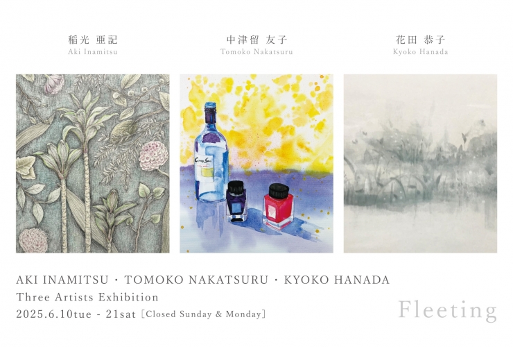 稲光亜記・中津留友子・花田恭子 3人展 - Fleeting -